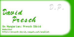 david presch business card